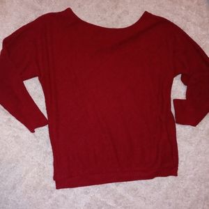 New! Burgundy off shoulder top